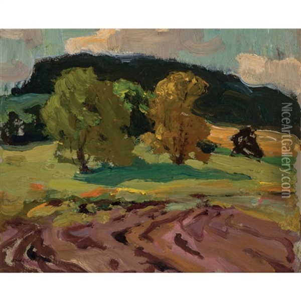 Edge Of The Field Oil Painting - John William Beatty