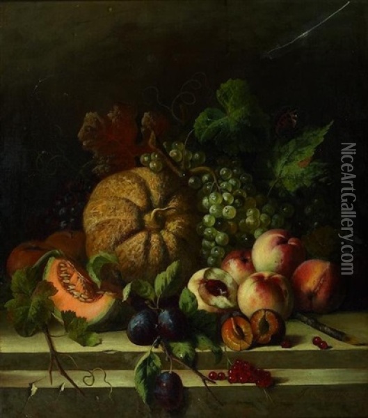 Fruchtestilleben Oil Painting - Joseph Correggio