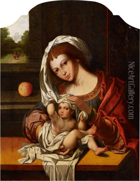 Madonna Mit Kind Oil Painting - Jan Mabuse