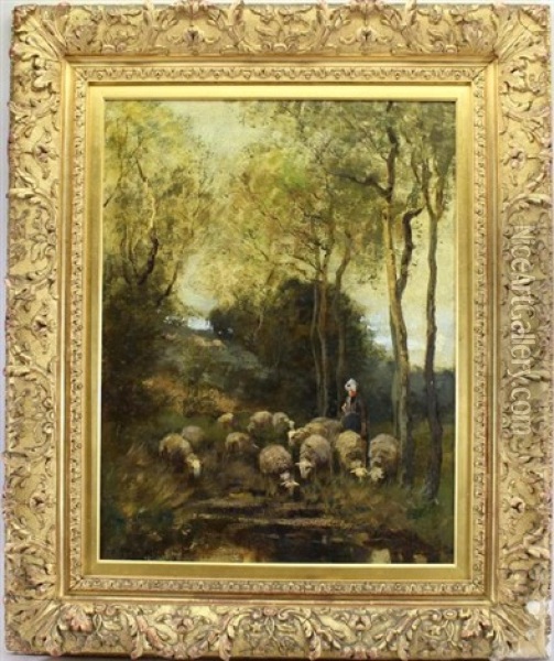 The Shepherdess Oil Painting - Willem George Frederik Jansen