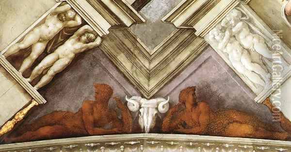 Bronze nudes Oil Painting - Michelangelo Buonarroti