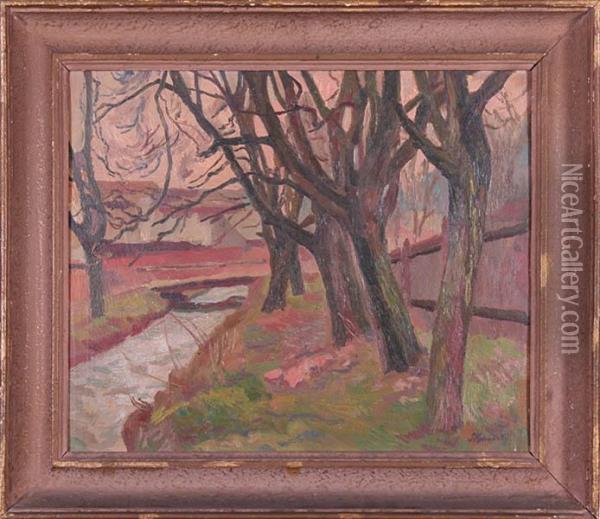 Gorski Potok, 1943 R. Oil Painting - Stanislaw Kamocki