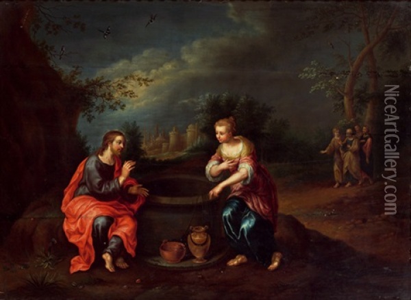 Christus Mit Der Samariterin Am Brunnen Oil Painting - Jacopo dal Ponte Bassano