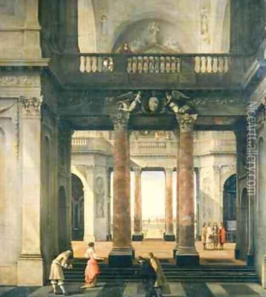 Hall of a Palace Oil Painting - Isaak Nickelen
