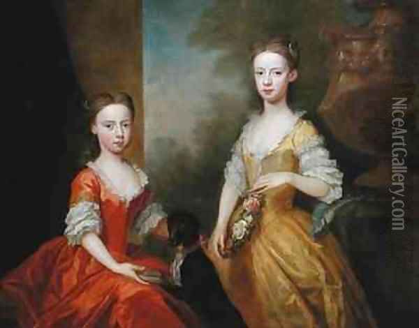 The Daughters of Scrope Egerton Oil Painting - Bartholomew Dandridge