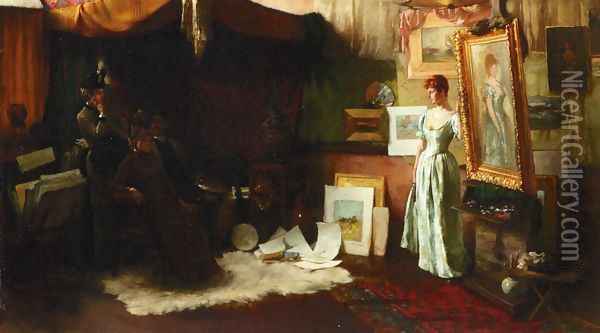 Fair Critics Oil Painting - Charles Curran