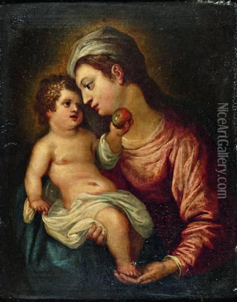 Madonna Met Kind Oil Painting - Hendrik van Balen