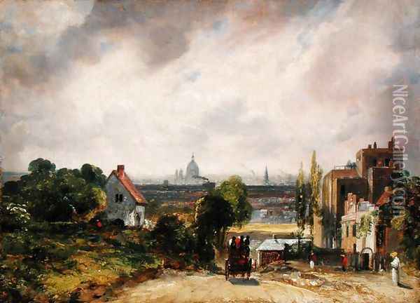 Sir Richard Steele's Cottage, Hampstead, c.1832 Oil Painting - John Constable