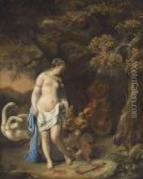 Venus And Cupid Oil Painting - Ferdinand Bol