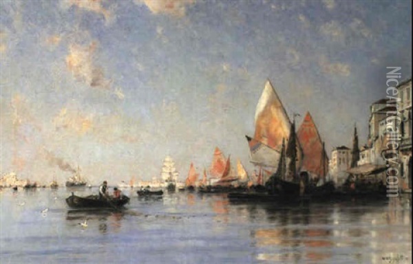 La Laguna, Venice Oil Painting - Wilhelm von Gegerfelt
