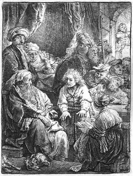 joseph Racontant Ses Songes,louvre 1638 Oil Painting - Rembrandt Van Rijn