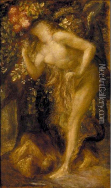 Eve Tempted Oil Painting - George Frederick Watts