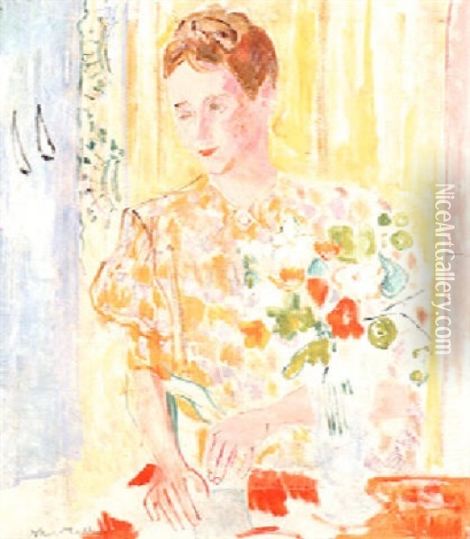 Portrat Einer Jungen Frau Oil Painting - Oskar Moll