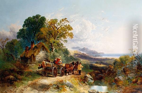 The Timber Wagon Oil Painting - Joseph Horlor