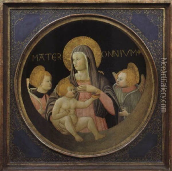 Mater Omnium. Madonna Mit Kind Und Engeln Oil Painting -  Apollonio di Giovanni di Tommaso