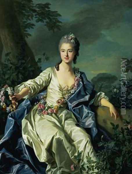 The Comtesse de Beaurepaire 1776 Oil Painting - Louis Michel van Loo