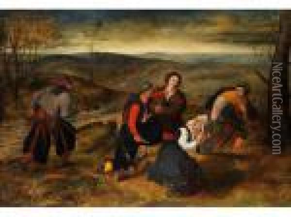 Uberfall Auf Ein Bauernpaar Oil Painting - Pieter The Younger Brueghel