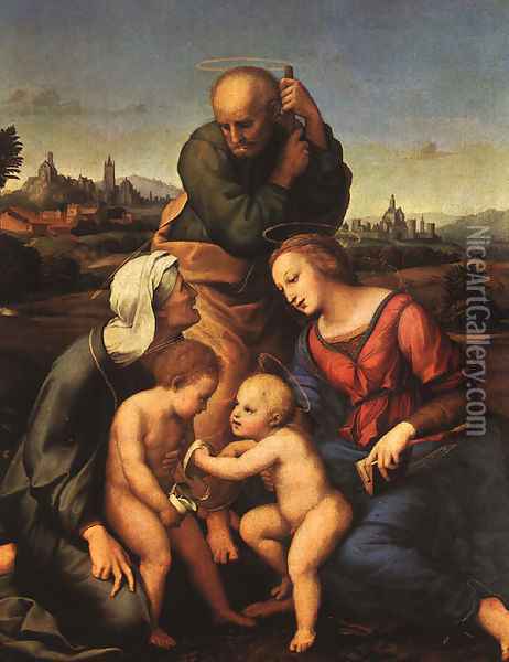 The Canigiani Holy Family 1507 Oil Painting - Raphael