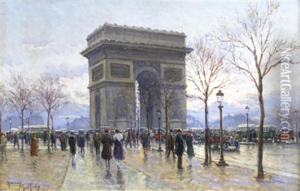 Arc De Triomphe Oil Painting - Henri Malfroy-Savigny
