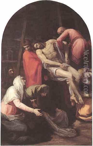 The Descent from the Cross, 1595 Oil Painting - Bartolome Carducci (or Carducho)