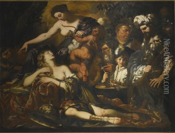 The Sacrifice Of Iphigenia Oil Painting - Pietro Paolo Raggi