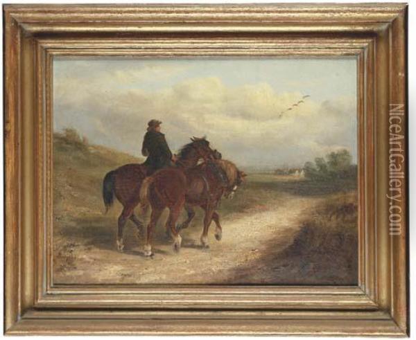 Returning From The Fields Oil Painting - Thomas Smythe