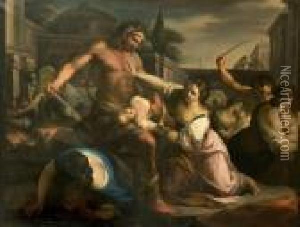 Strage Degli Innocenti Oil Painting - Aureliano Milani