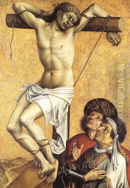 The Crucified Thief c. 1410 Oil Painting - Robert Campin