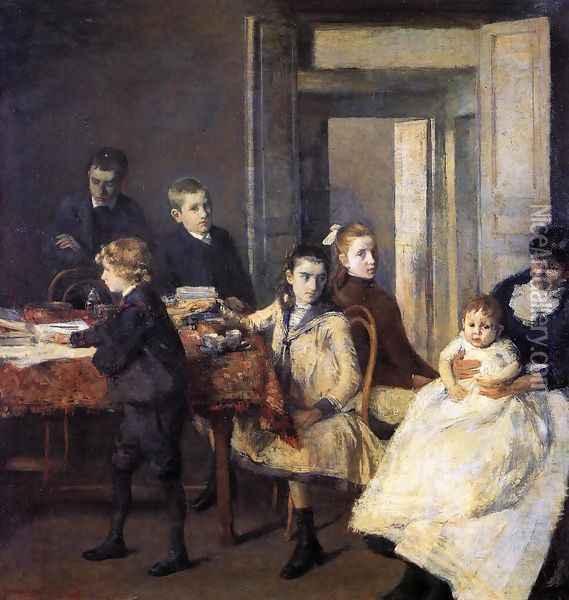 The Children of Francois van Rysselberghe Oil Painting - Theo van Rysselberghe