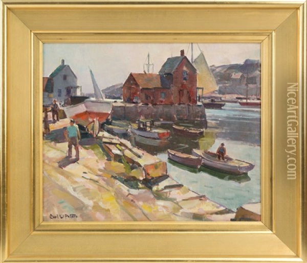 Motif No I Rockport Oil Painting - Carl C. Peters