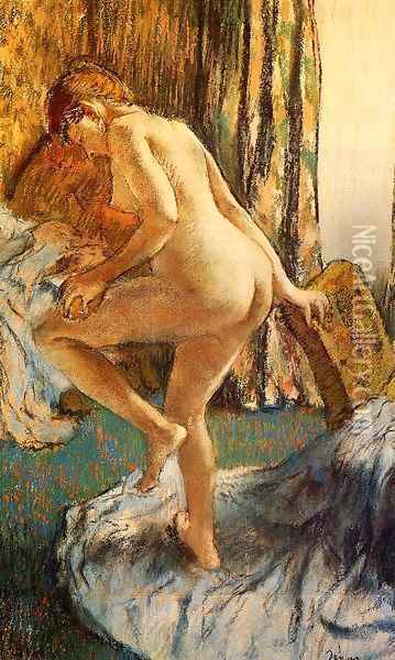 After the Bath 1883 Oil Painting - Edgar Degas