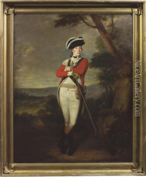 Portrait Of Captain John Alston Oil Painting - John Trotter