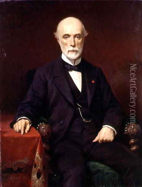 Louis-Charles de Saulces de Freycinet (1828-1923) 1880 Oil Painting - Achille Zo