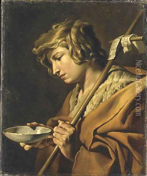 Johannes de Doper attributed to 1630-1650 Oil Painting - Matthias Stomer