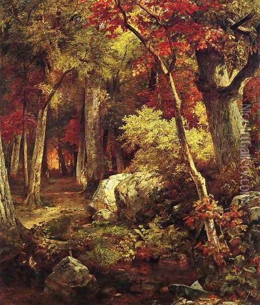 October Oil Painting - William Trost Richards