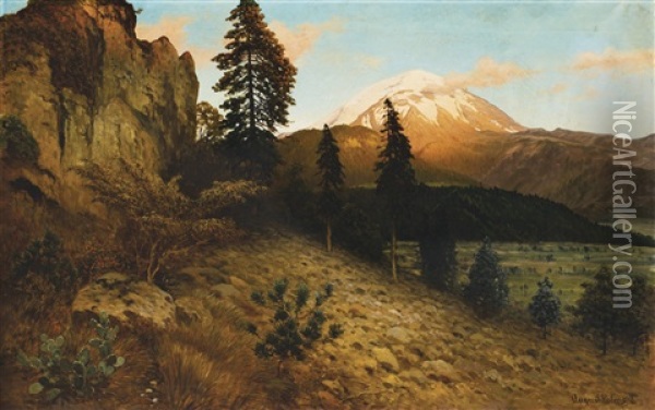 Vista Del Popocatepetl Oil Painting - August Loehr