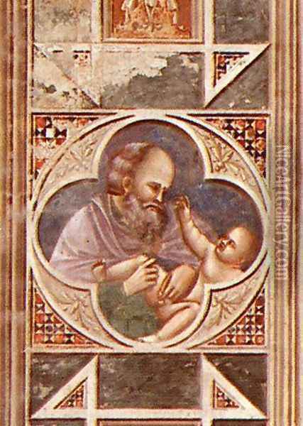 Circumcision (on the decorative band) 1304-06 Oil Painting - Giotto Di Bondone