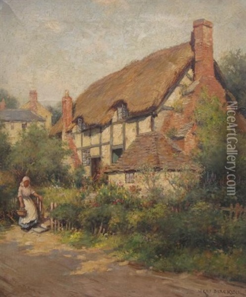 A Worcestershire Cottage Oil Painting - William Kay Blacklock