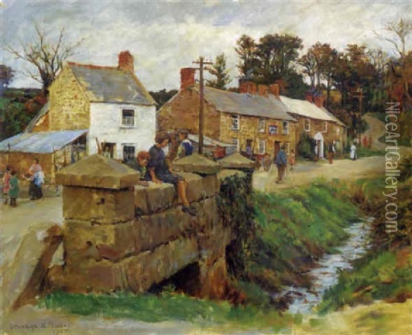 The Old Bridge Of Relebbus Oil Painting - Stanhope Forbes