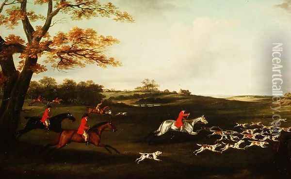 Hunting Scene Oil Painting - J. Francis Sartorius