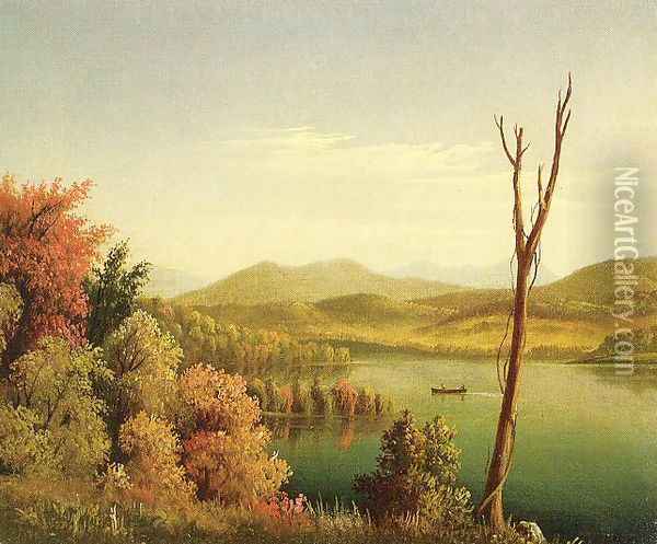 Andirondack Lake Oil Painting - Levi Wells Prentice