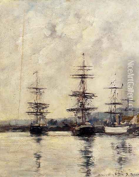 The Port, Deauville Oil Painting - Eugene Boudin