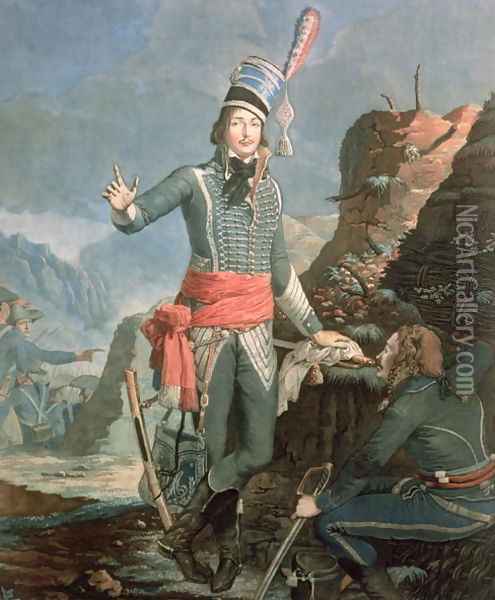 Portrait of Francois-Severin Marceau Desgraviers, dit Marceau 1769-96 1798 Oil Painting - Antoine Louis Francois Sergent-Marceau