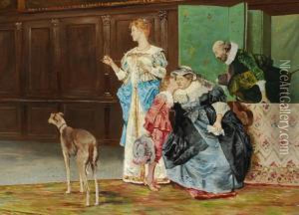 Gemaldepaar: Oil Painting - Alfred Stevens