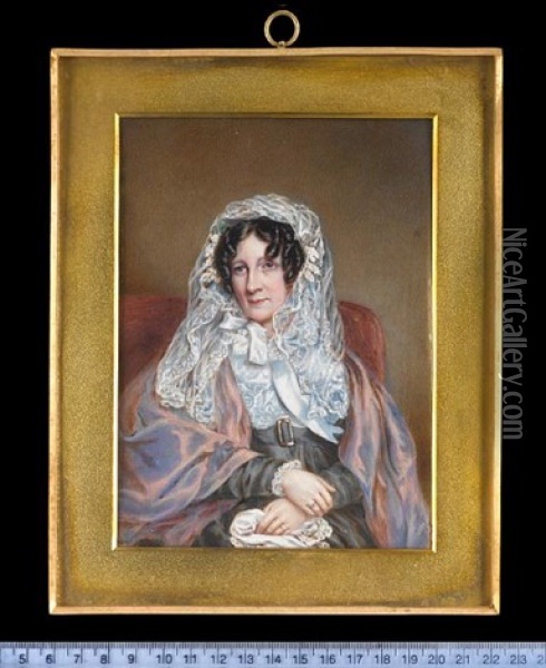 A Lady Oil Painting - Sarah Biffin