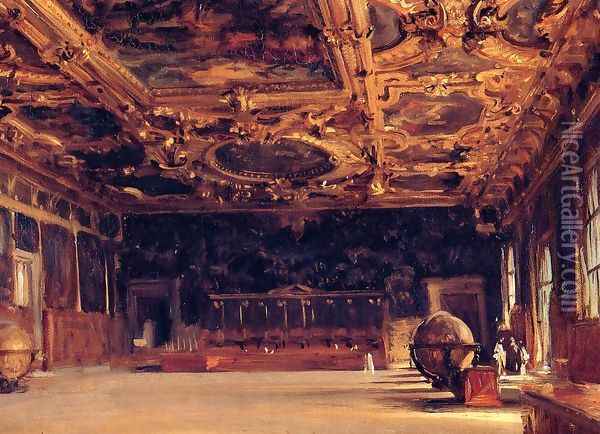 Interior of the Doge's Palace Oil Painting - John Singer Sargent