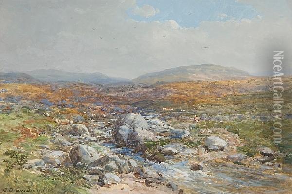 Landscape With Stream Oil Painting - Charles Branwhite