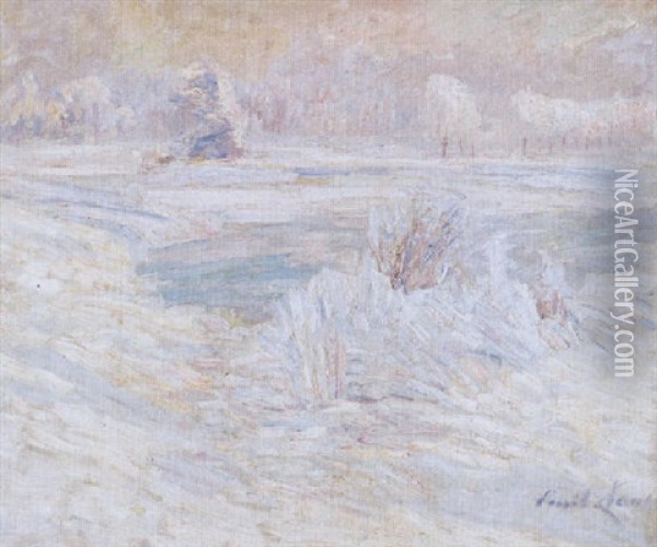 Sneeuw Landg De Leie Oil Painting - Emile Claus