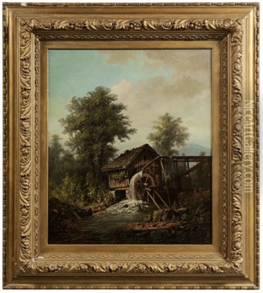 A Watermill Oil Painting - Paul Ritter