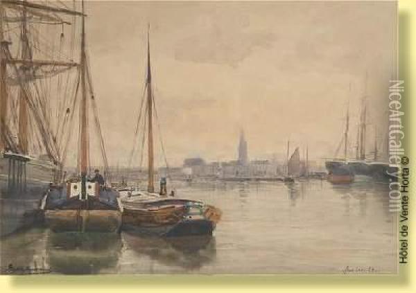 Vue D'anvers En 1884 Oil Painting - Maurice Hagemans